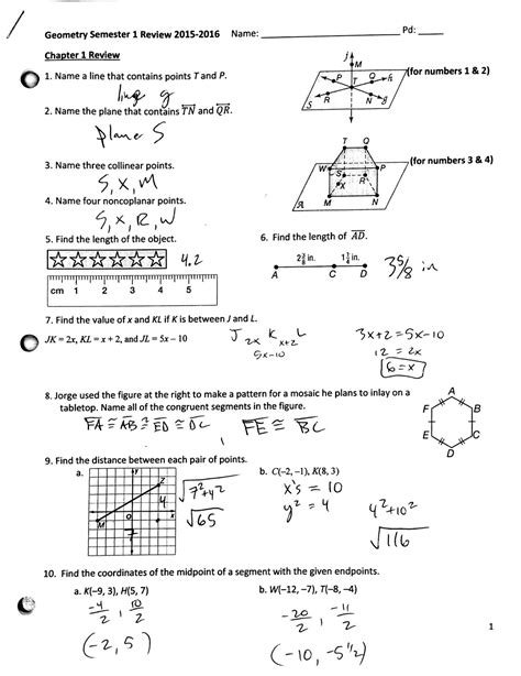 geometry math problems with answers