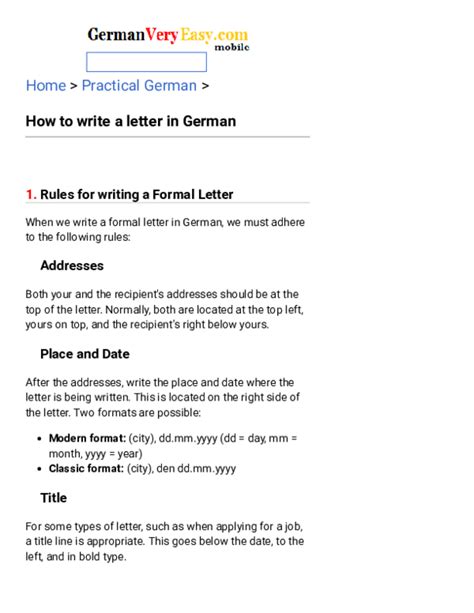 german a1 letter writing examples with answers