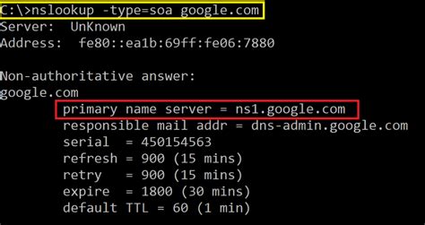 get authoritative name server for domain