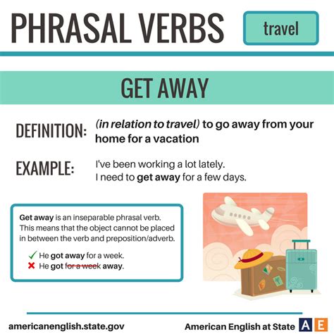 get away meaning in malayalam with example
