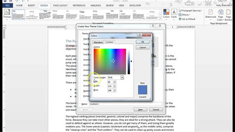 get color code from word