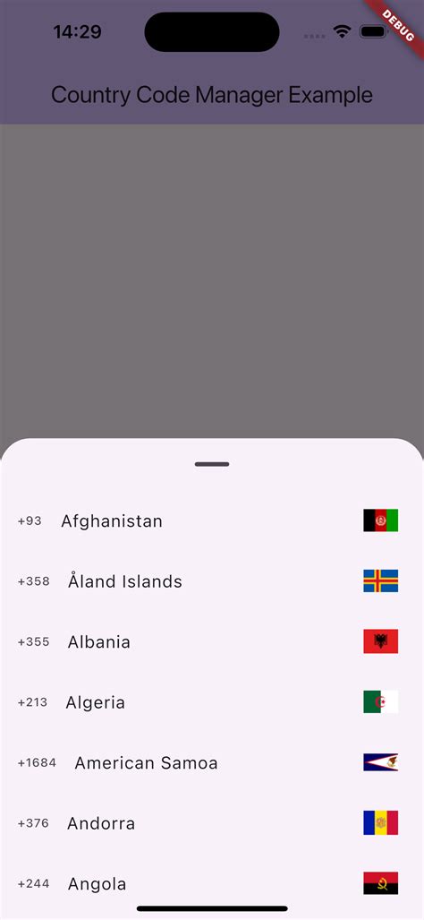 get country name from country code flutter