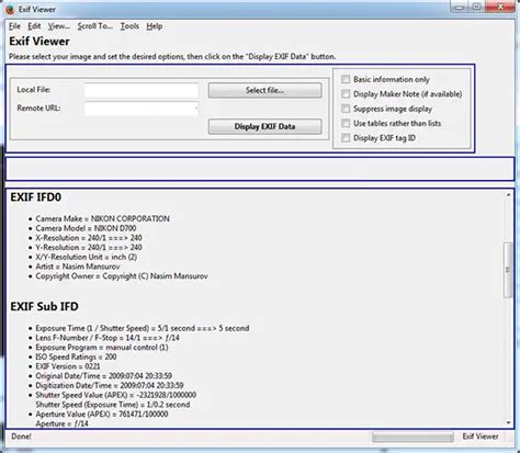 get exif data from video