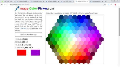 get hex color from screen