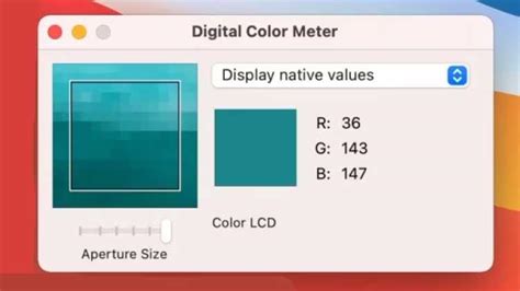 get hex color from screen mac