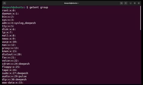 get list of users in a group linux
