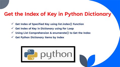 get the index of a dictionary python