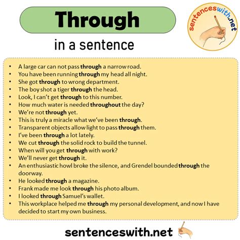 get through example sentence