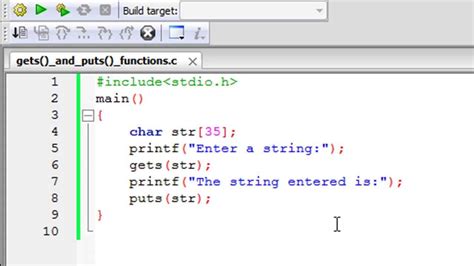 gets function in c program example