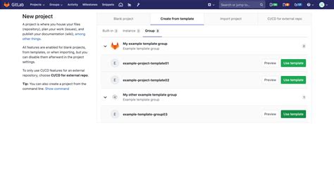 gitlab project template examples