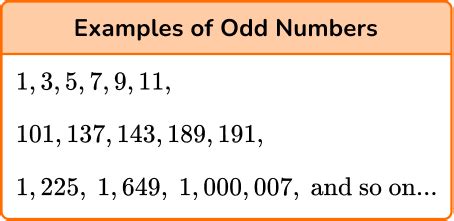 give 3 examples of odd numbers