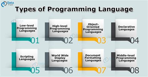 give 5 examples of programming language