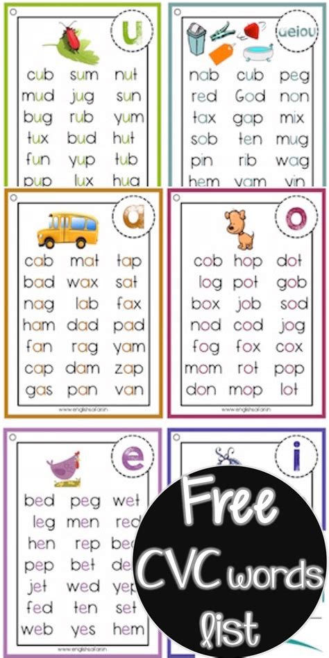 give five two syllable words with short vowel sound in cvc pattern