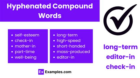 give some examples of hyphenated compound words