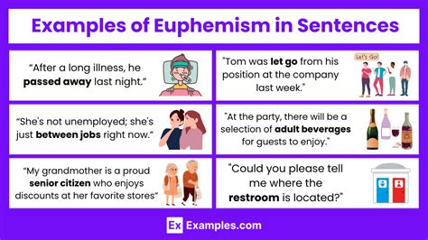 give two examples of euphemism