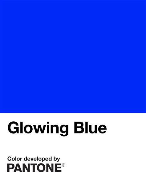 glowing blue pantone code