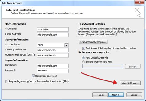 gmail pop3 server settings for outlook 2010