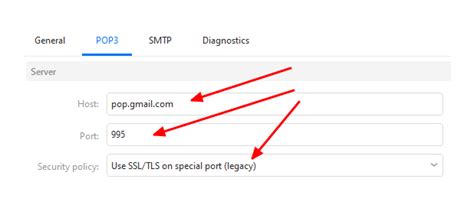 gmail pop3 username and password not accepted