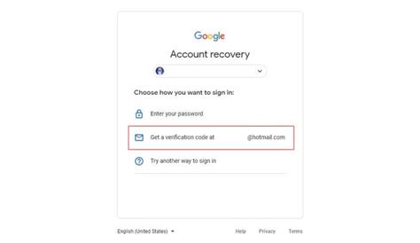 gmail verification code password recovery