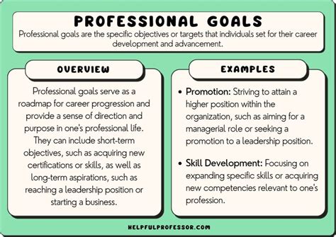 goal description example for work