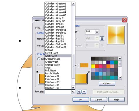 gold colour code in coreldraw
