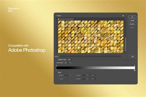 gold gradient code photoshop