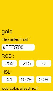 gold hsl color code