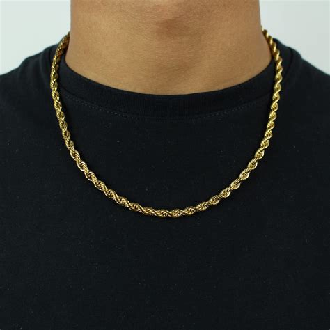 gold rope chain knot