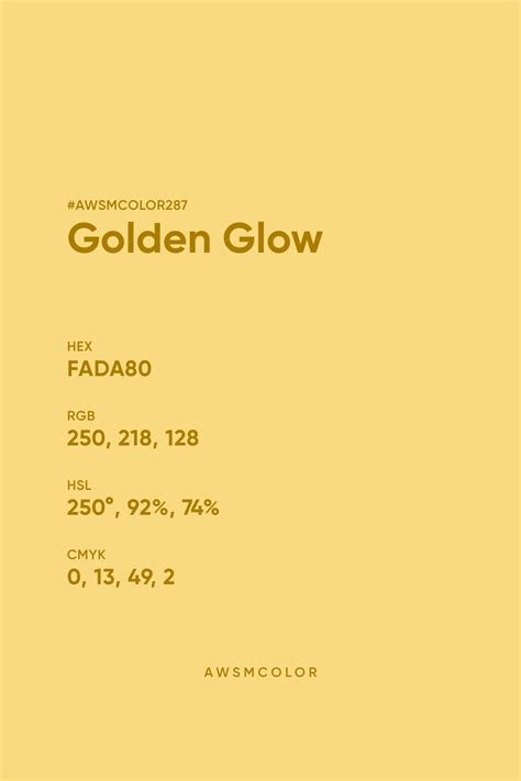 golden glow hex code