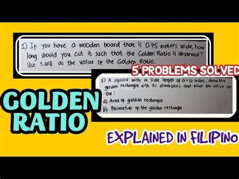 golden ratio problems with solutions
