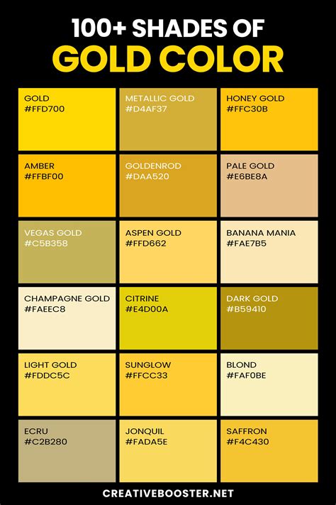golden shade colour code