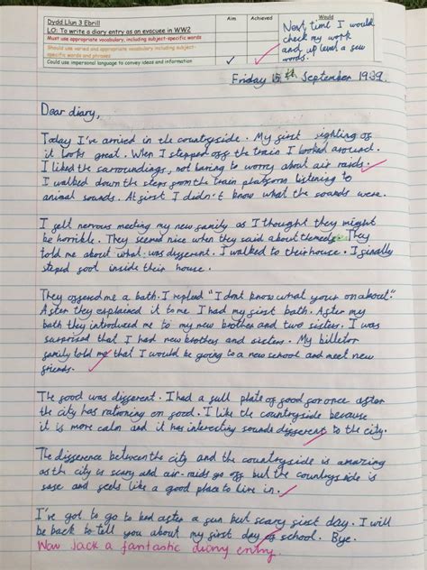 good diary entry examples