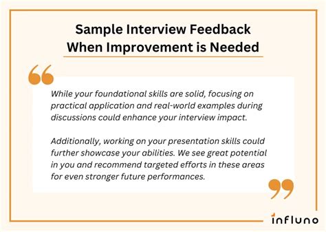 good feedback examples for interview