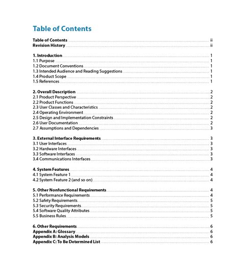 good srs document example
