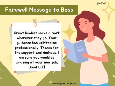 goodbye message to boss when you are leaving examples