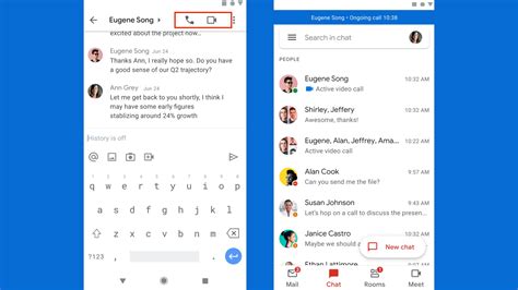 google chat in gmail app iphone