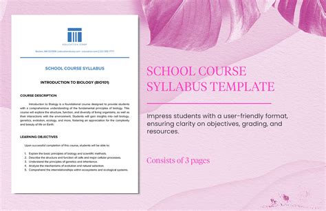 google docs course syllabus template