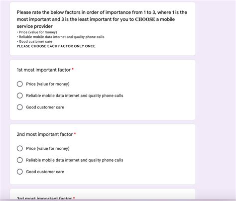 google docs question form