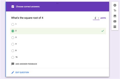 google forms quiz answer key