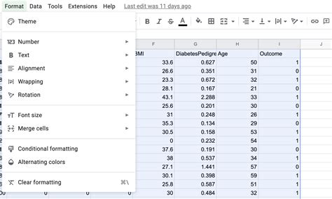 google forms to sheets formatting