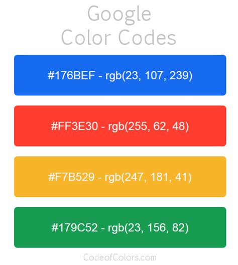 google icon color code
