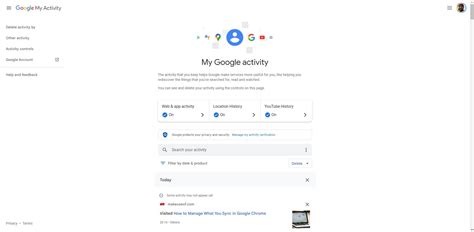 google my activity