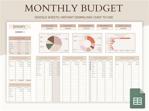 Google Sheets Budget Template