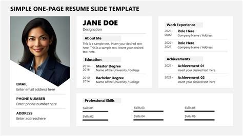 google slides cv template