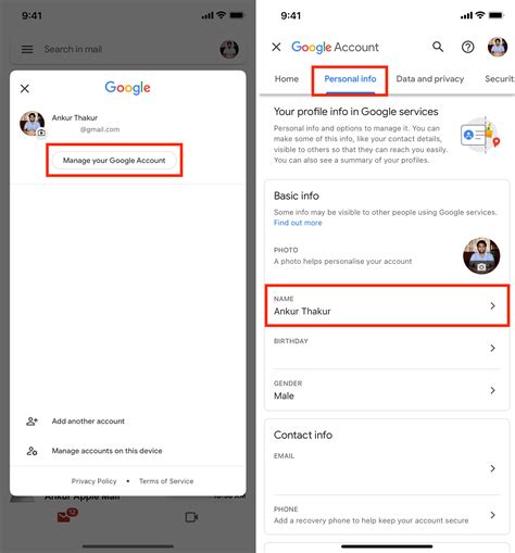 google workspace change email display name