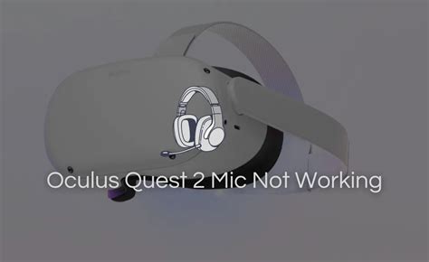 gorilla tag mic not working oculus quest 2