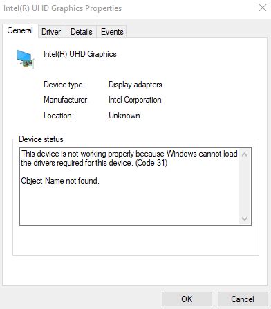 gpu error code 31