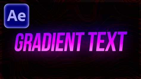 gradient overlay text after effects