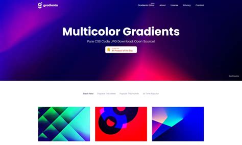 gradient website examples