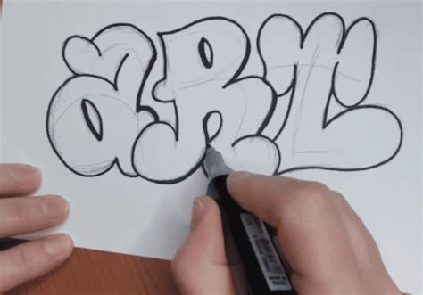 graffiti bubble letters tutorial
